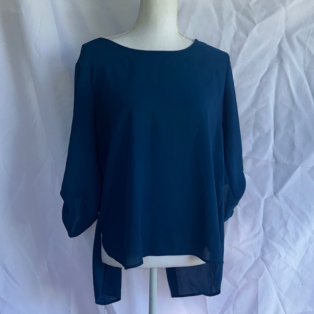 Pink Rose Deep Blue Women's Blouse
